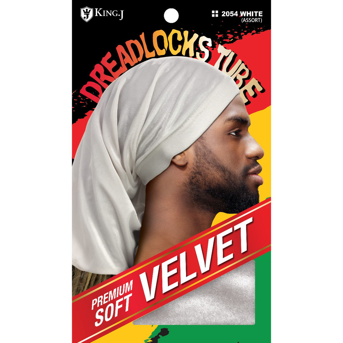 Velvet Dreadlok Cap Tube - 6 pcs set