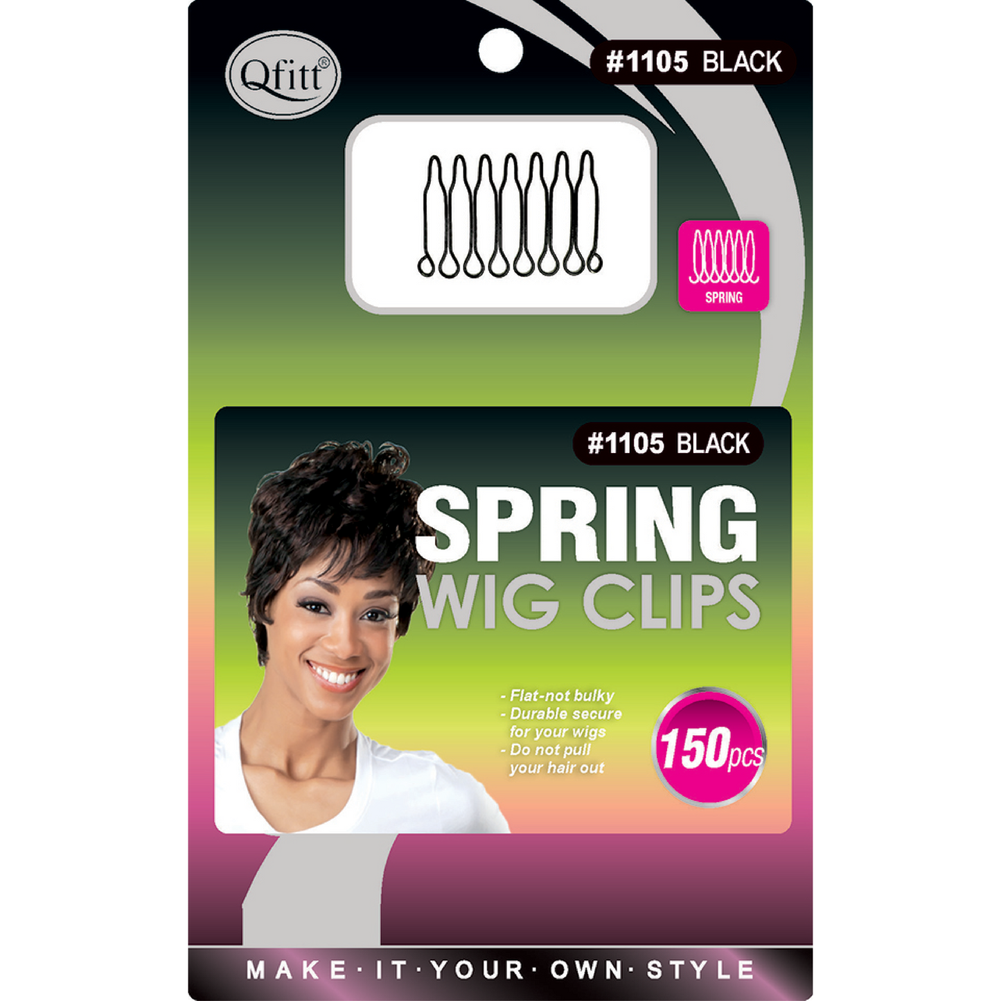 BULK BLISTER SPRING WIG CLIPS - 150PCS