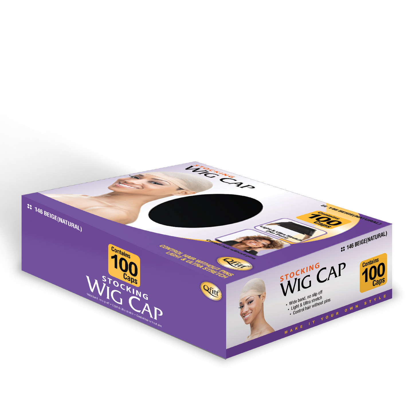 BULK STOCKING WIG CAP - 100PCS