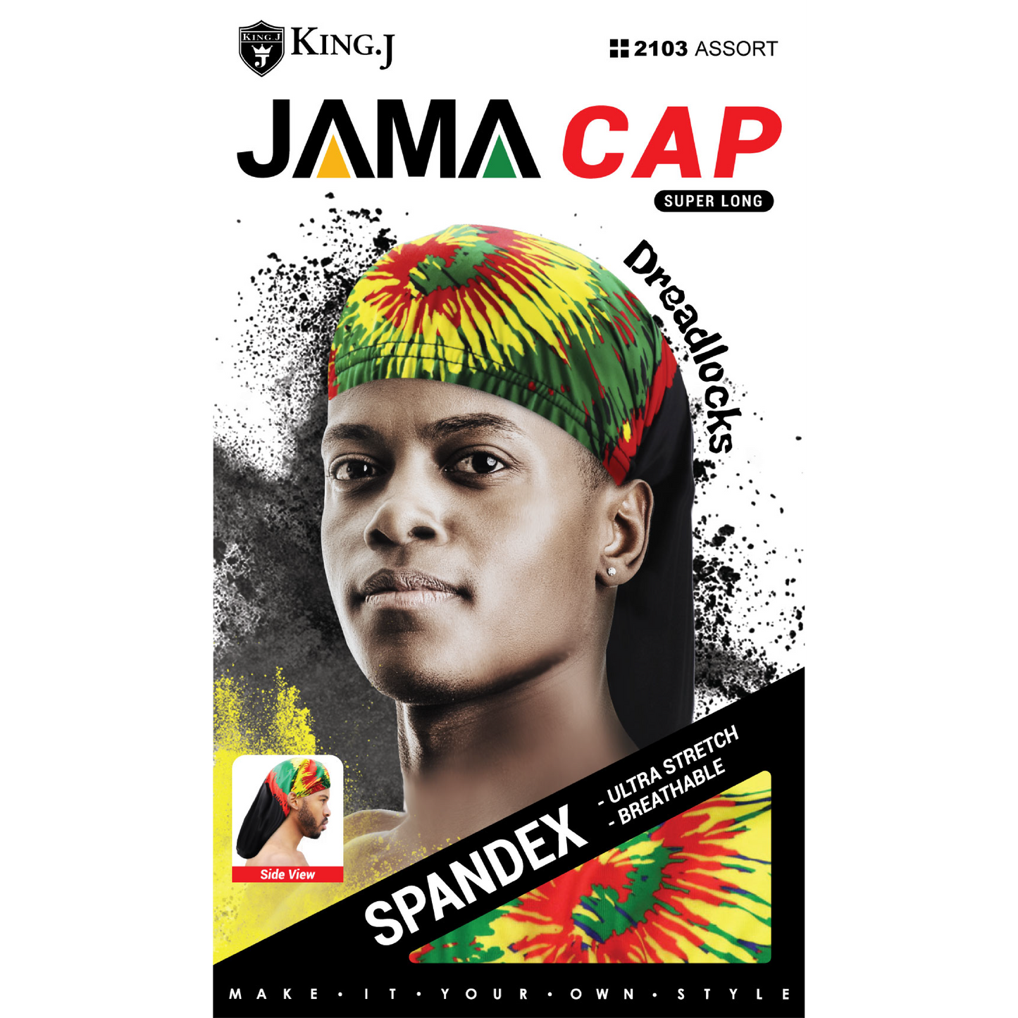 SUPER LONG JAMA SPANDEX DREADLOCKS CAP