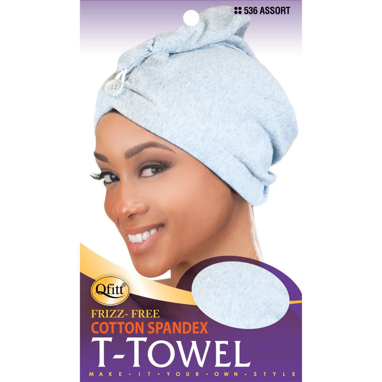 FRIZZ-FREE COTTON SPANDEX T-TOWEL