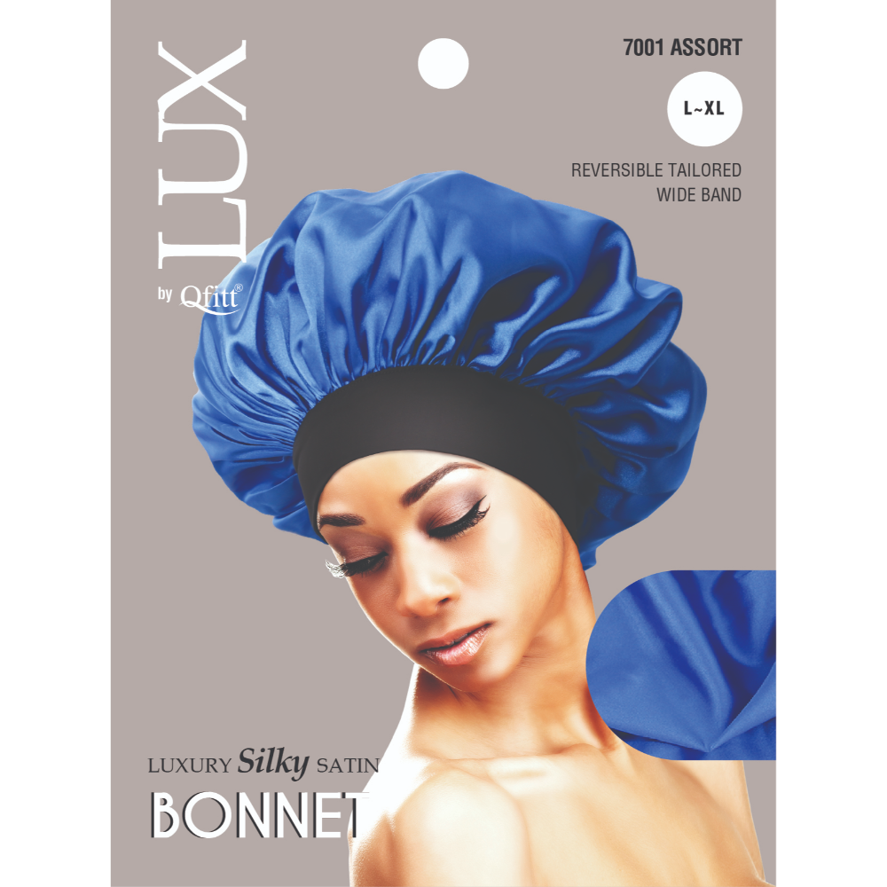 X-LARGE LUXURY SILKY SATIN BONNET - SOLID