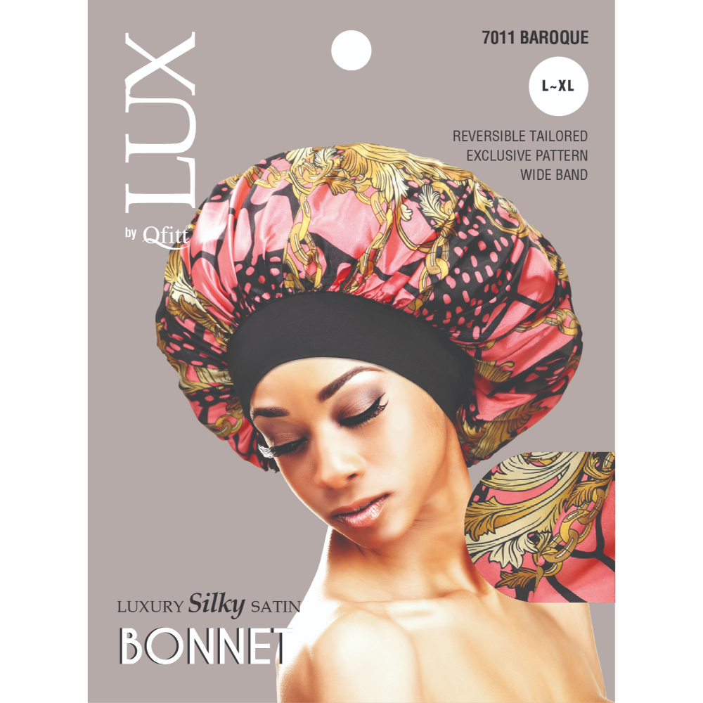X-LARGE LUXURY SILKY SATIN BONNET - PATTERN