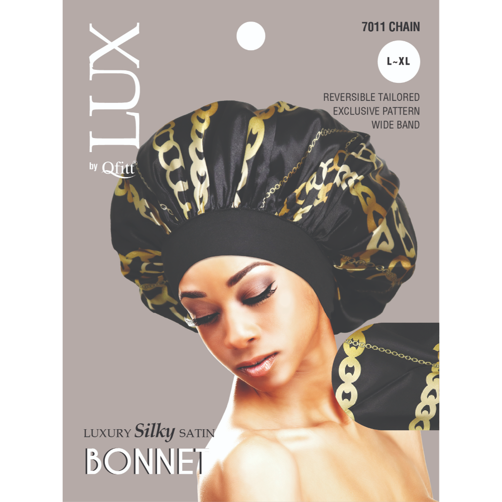 X-LARGE LUXURY SILKY SATIN BONNET - PATTERN