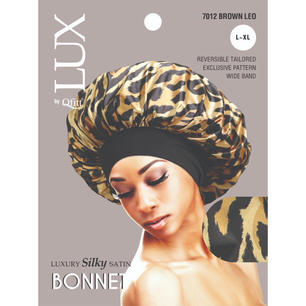 X-LARGE LUXURY SILKY SATIN BONNET - PATTERN