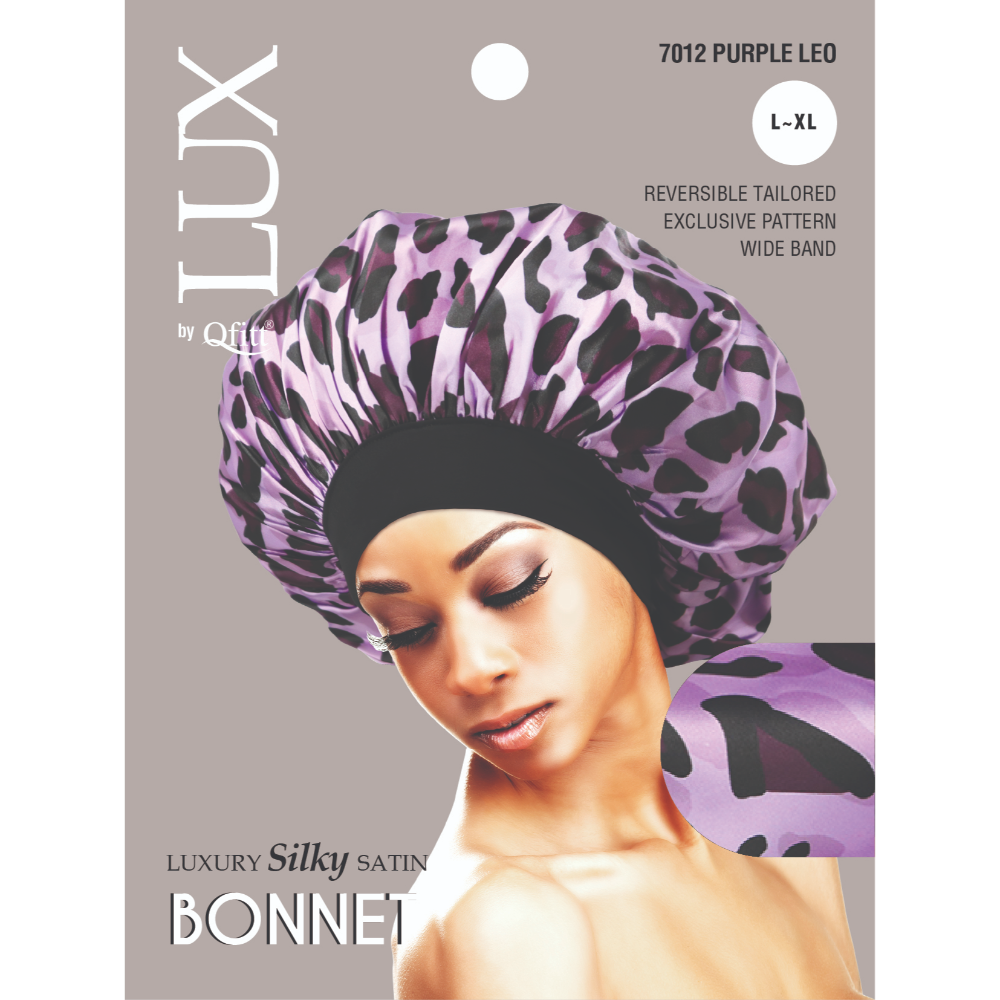 X-LARGE LUXURY SILKY SATIN BONNET - PATTERN