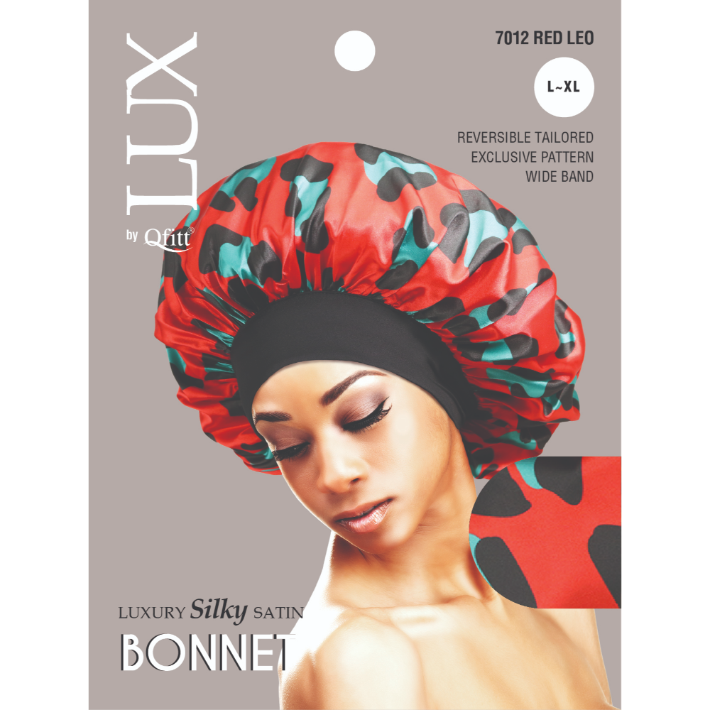 X-LARGE LUXURY SILKY SATIN BONNET - PATTERN