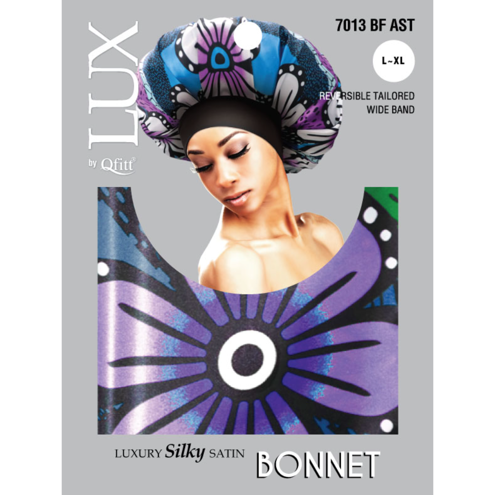 X-LARGE LUXURY SILKY SATIN BONNET - PATTERN