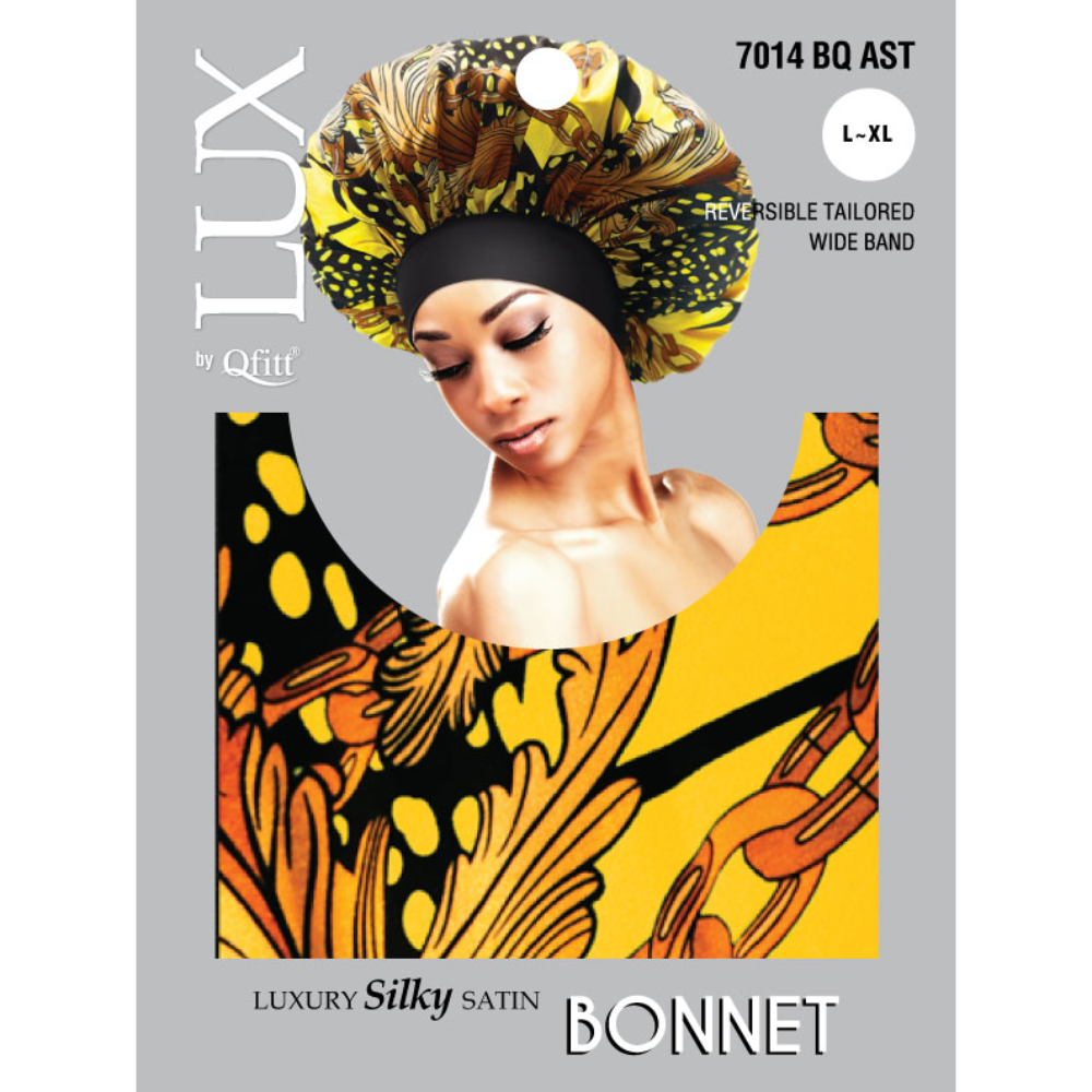 X-LARGE LUXURY SILKY SATIN BONNET - PATTERN