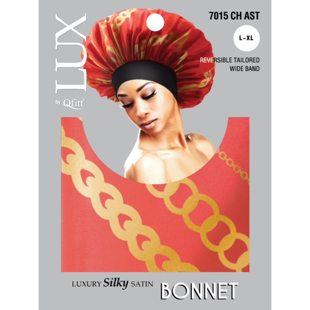 X-LARGE LUXURY SILKY SATIN BONNET - PATTERN