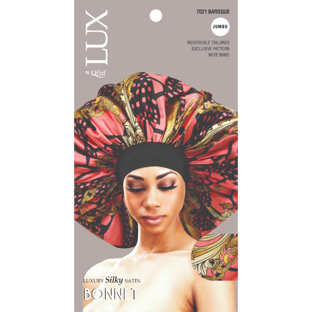 JUMBO LUXURY SILKY SATIN BONNET - PATTERN