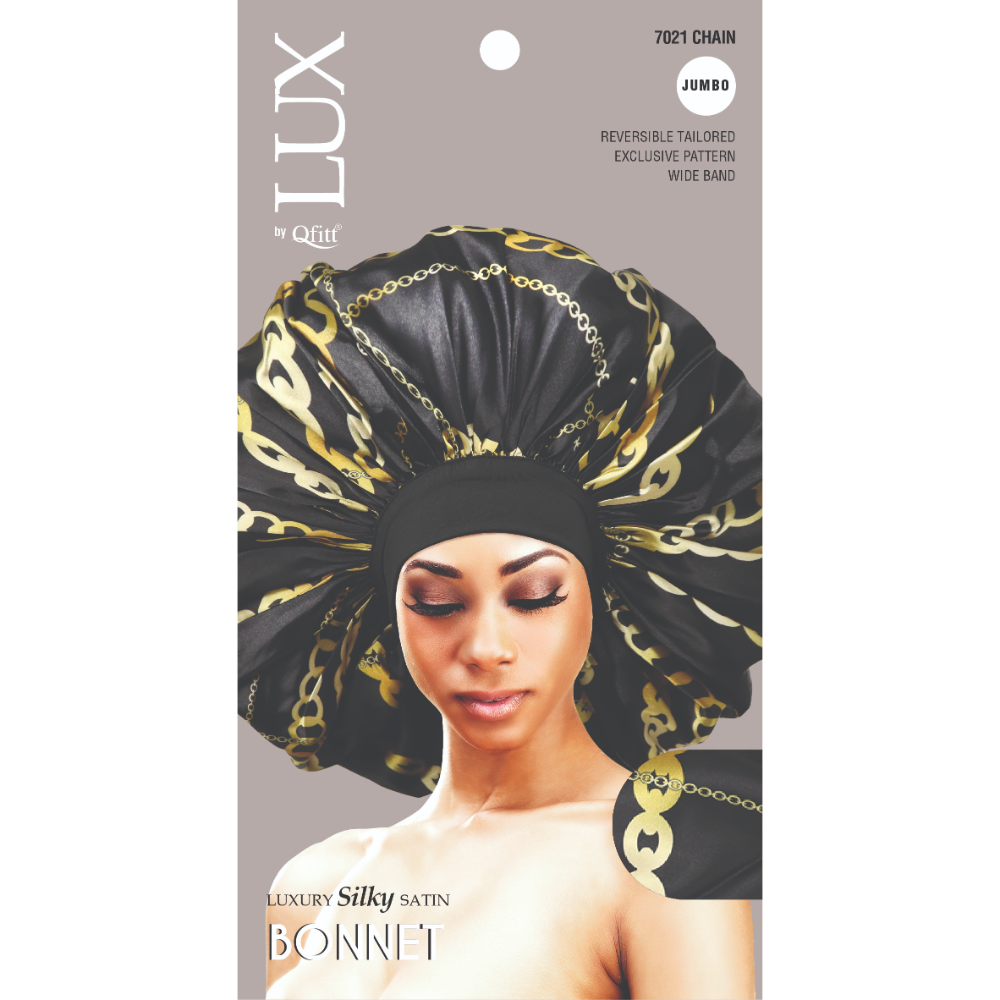 JUMBO LUXURY SILKY SATIN BONNET - PATTERN