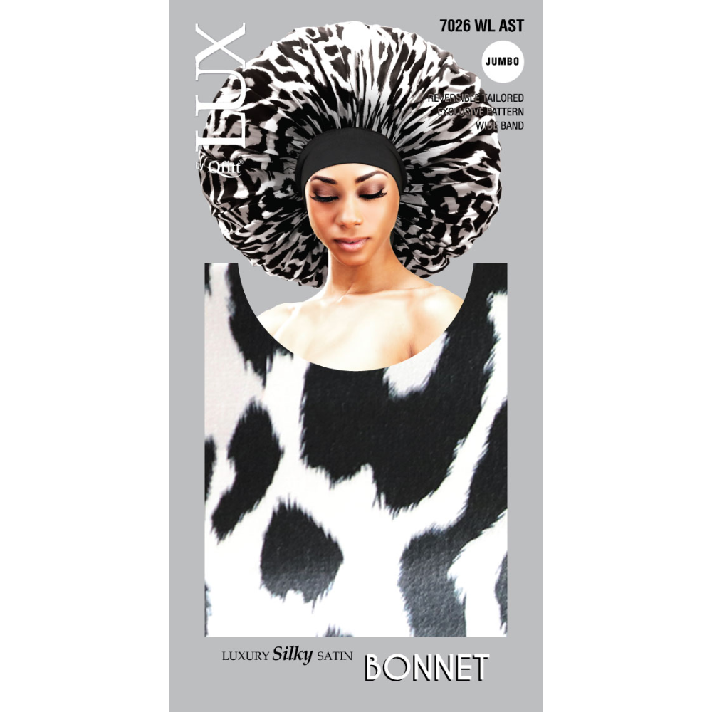 JUMBO LUXURY SILKY SATIN BONNET - PATTERN