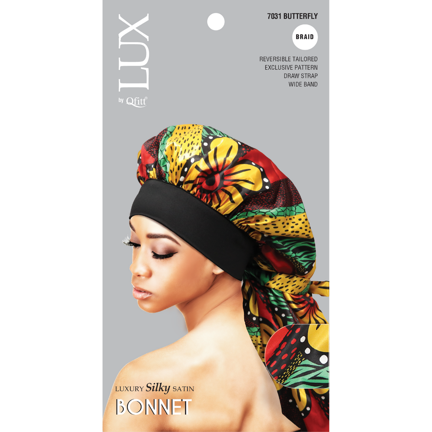 BRAID LUXURY SILKY SATIN BONNET - PATTERN