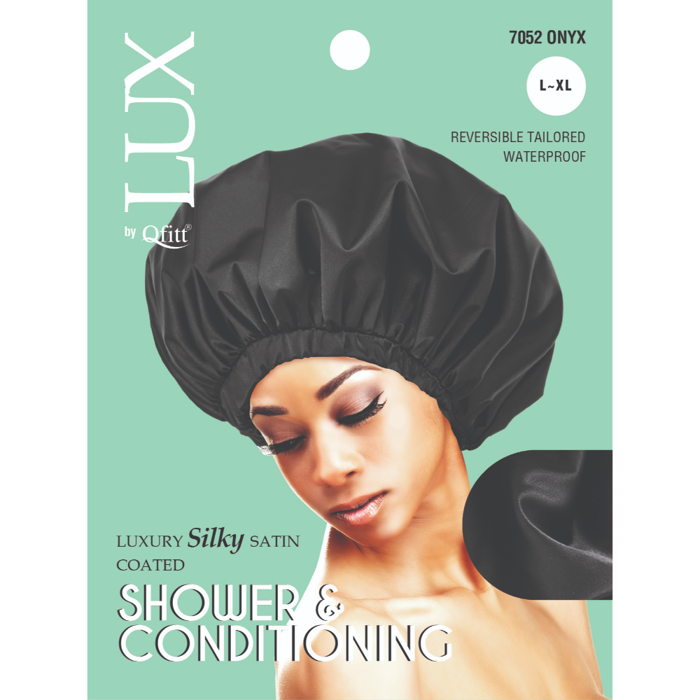 X-LARGE LUXURY SILKY SATIN COATED SHOWER & CONDITIONING - SOLID