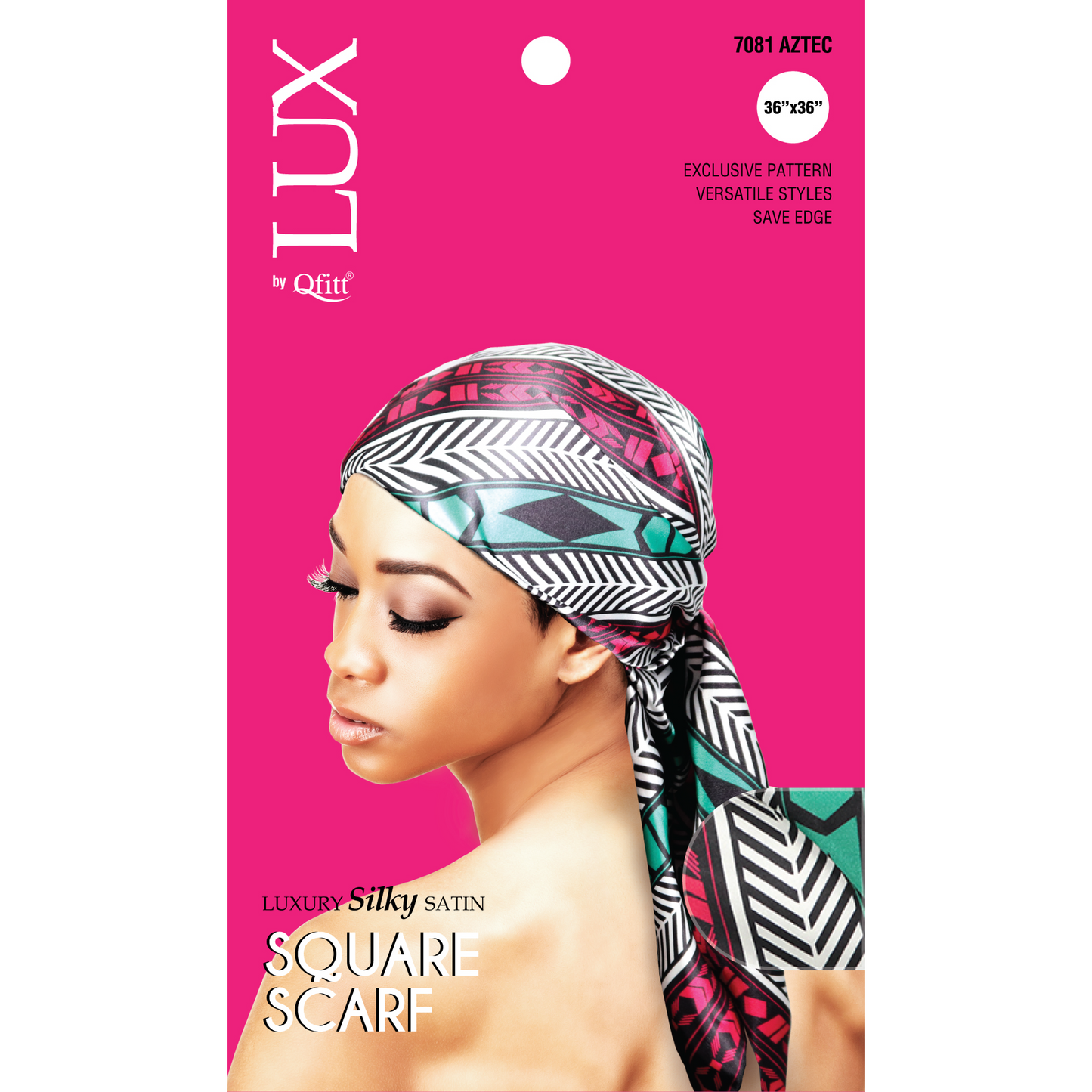 LUXURY SILKY SATIN SQUARE SCARF - PATTERN