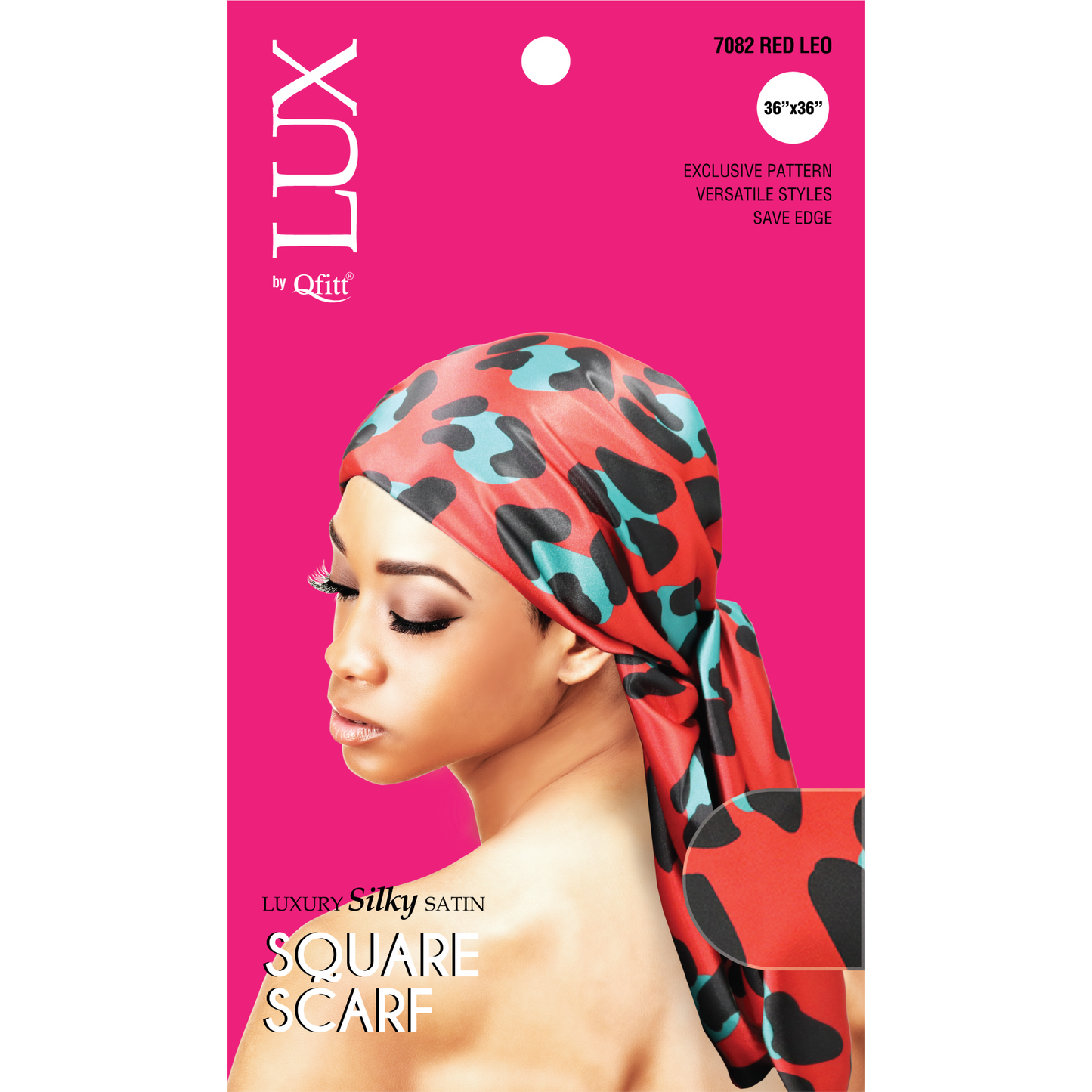 LUXURY SILKY SATIN SQUARE SCARF - PATTERN