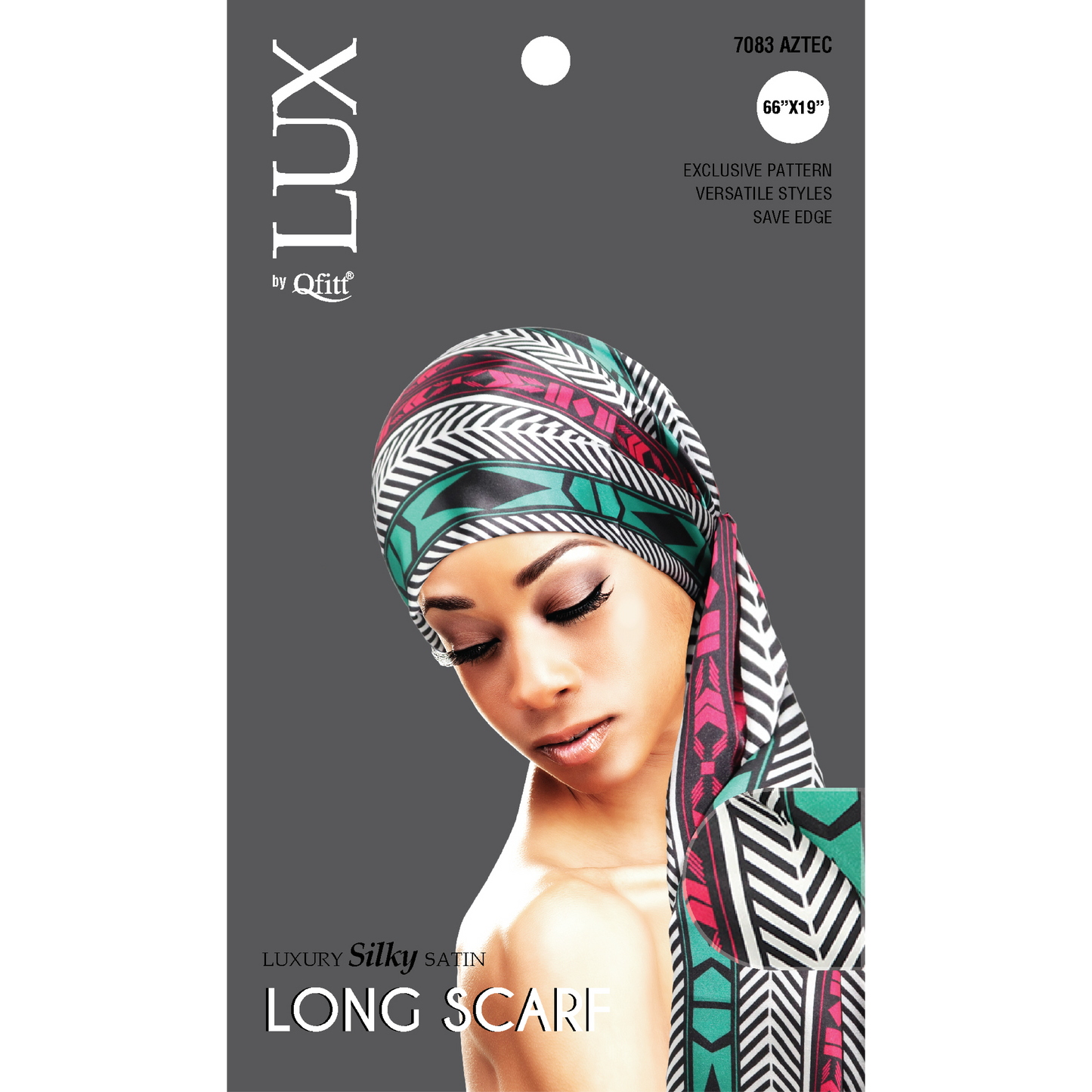 LUXURY SILKY SATIN LONG SCARF - PATTERN