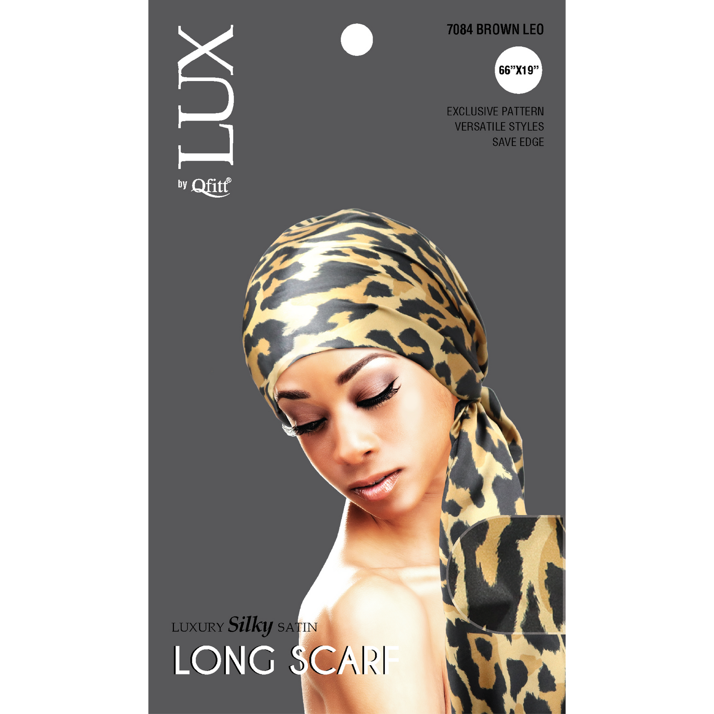 LUXURY SILKY SATIN LONG SCARF - PATTERN
