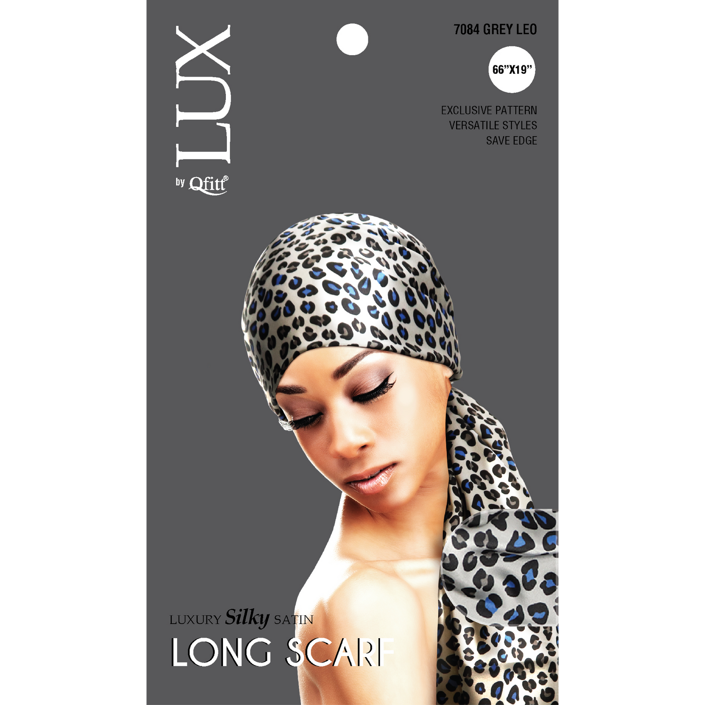 LUXURY SILKY SATIN LONG SCARF - PATTERN