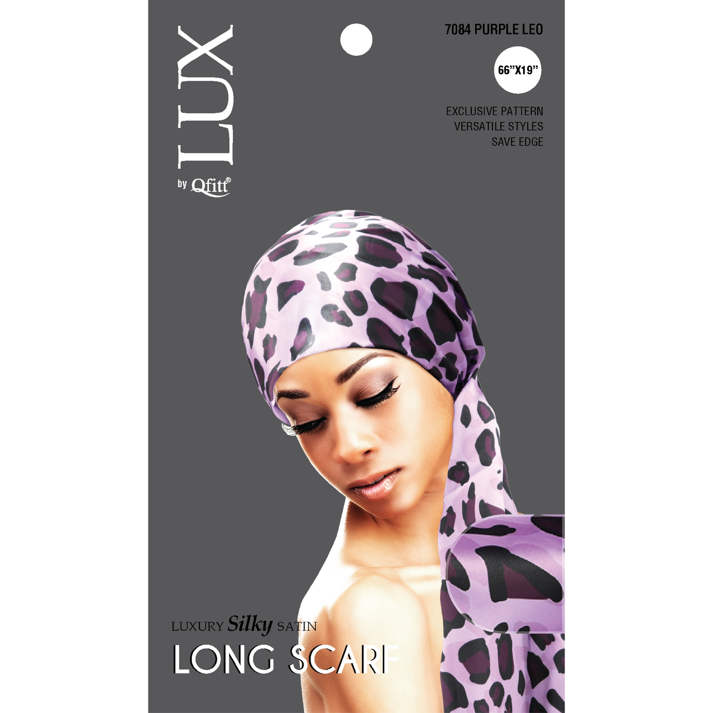 LUXURY SILKY SATIN LONG SCARF - PATTERN