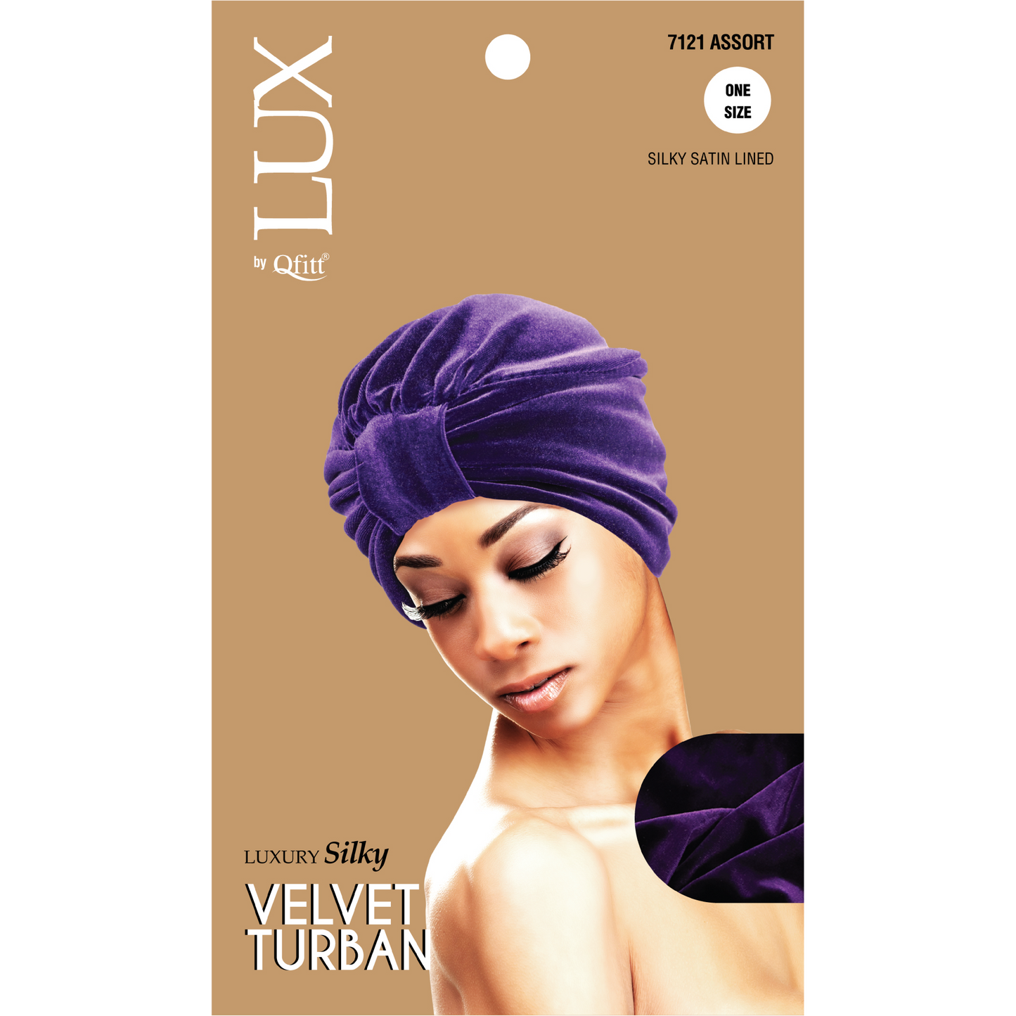LUXURY SILKY VELVET TURBAN - SOLID