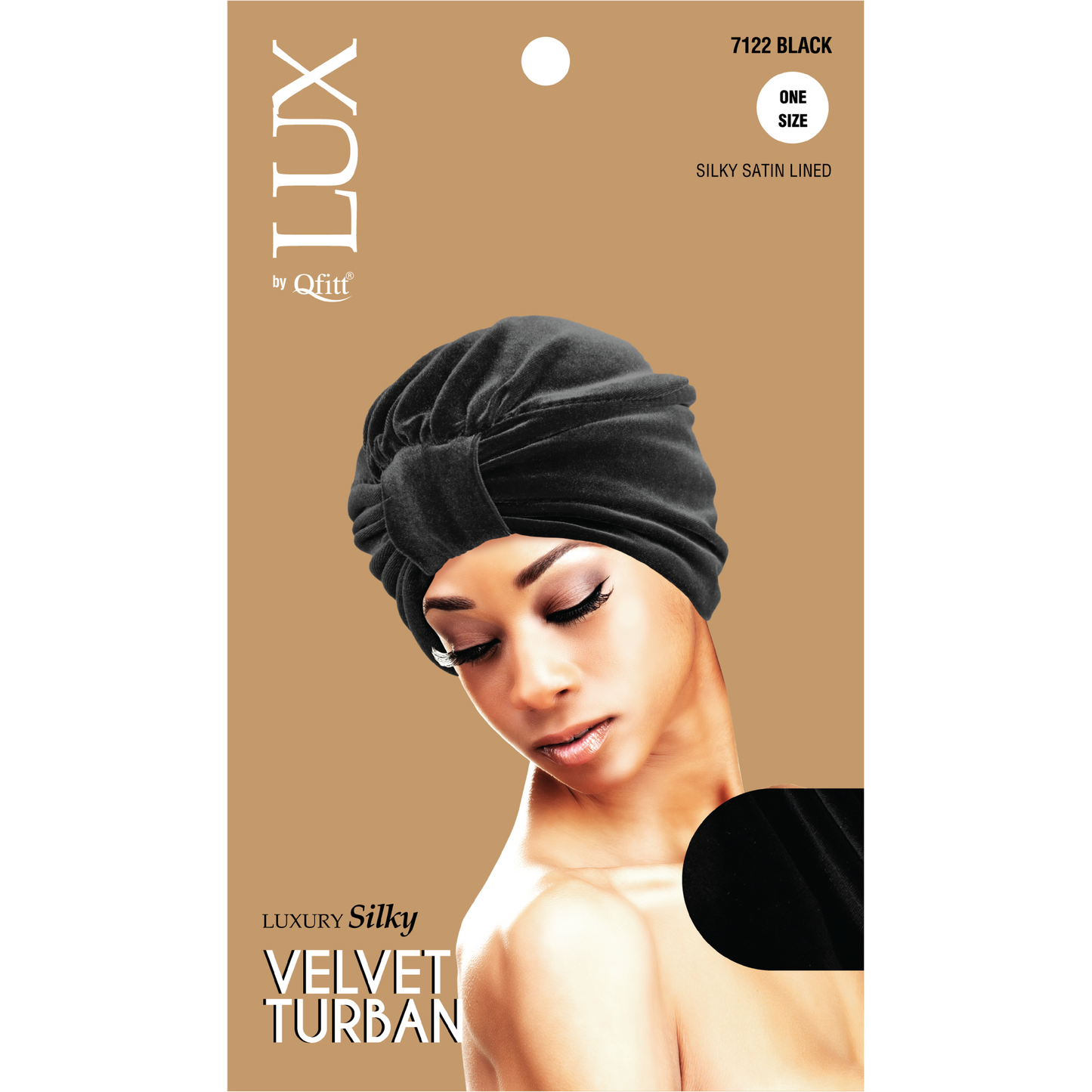 LUXURY SILKY VELVET TURBAN - SOLID