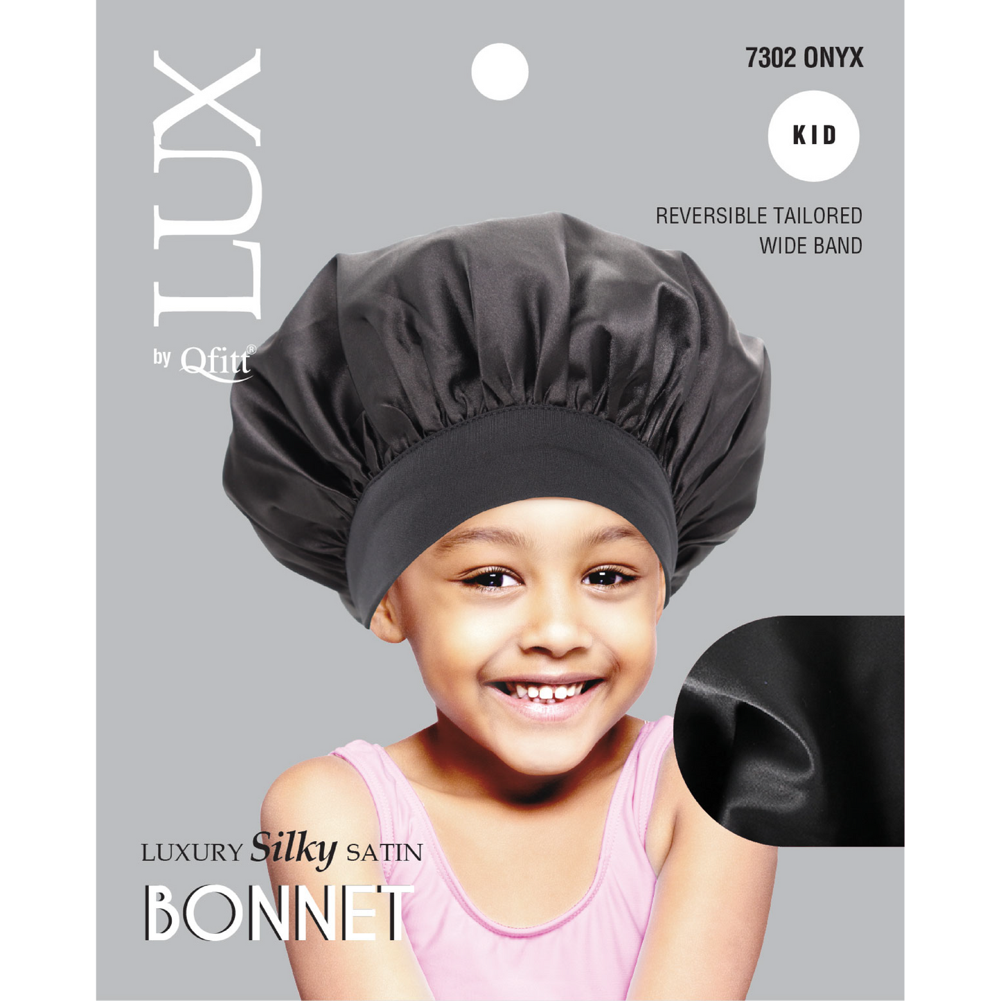 KIDS LUXURY SILKY SATIN BONNET - SOLID