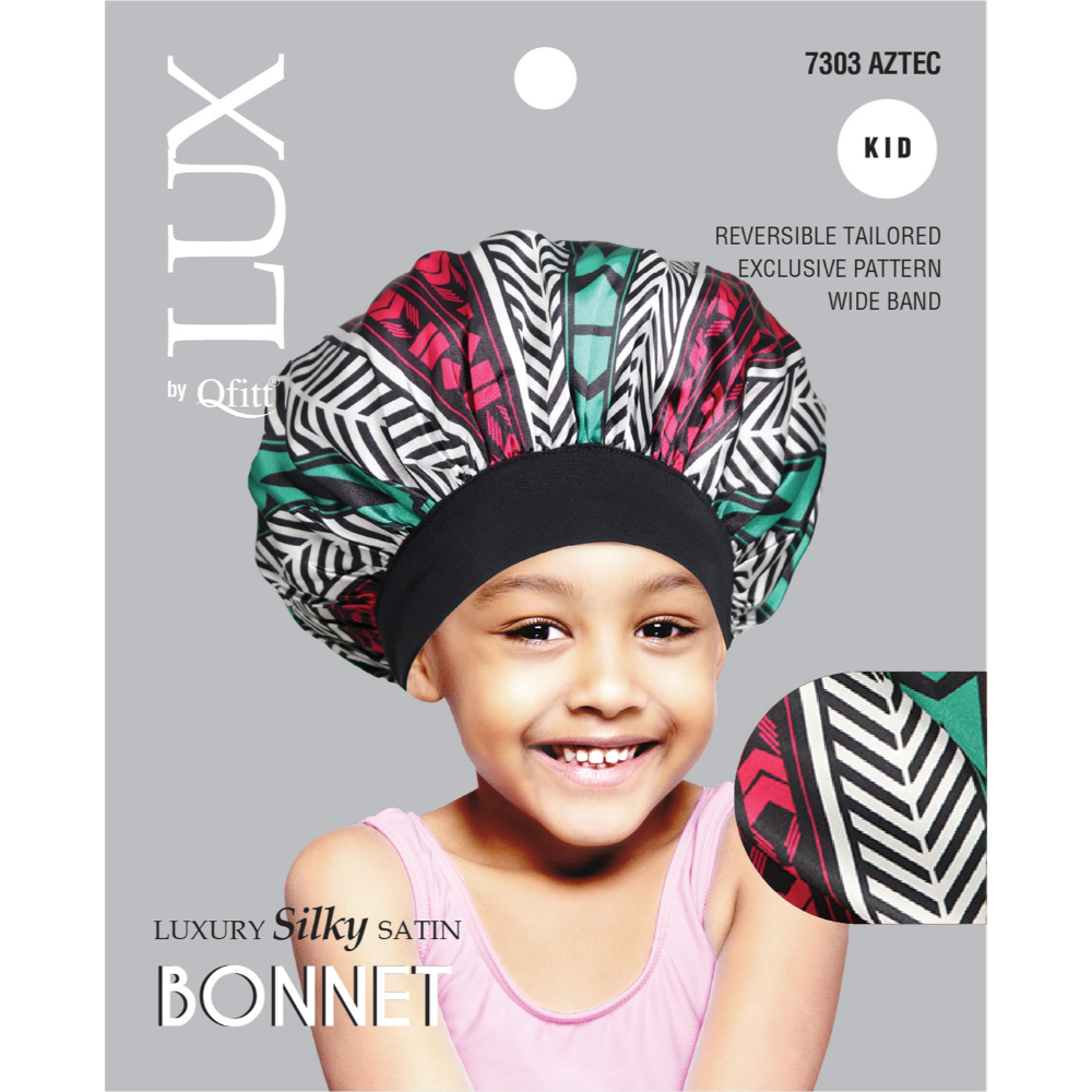 KIDS LUXURY SILKY SATIN BONNET PATTERN Qfitt kids-luxury-silky-satin-bonnet-pattern-qfitt