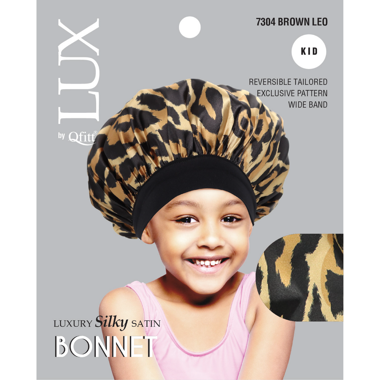KIDS LUXURY SILKY SATIN BONNET - PATTERN