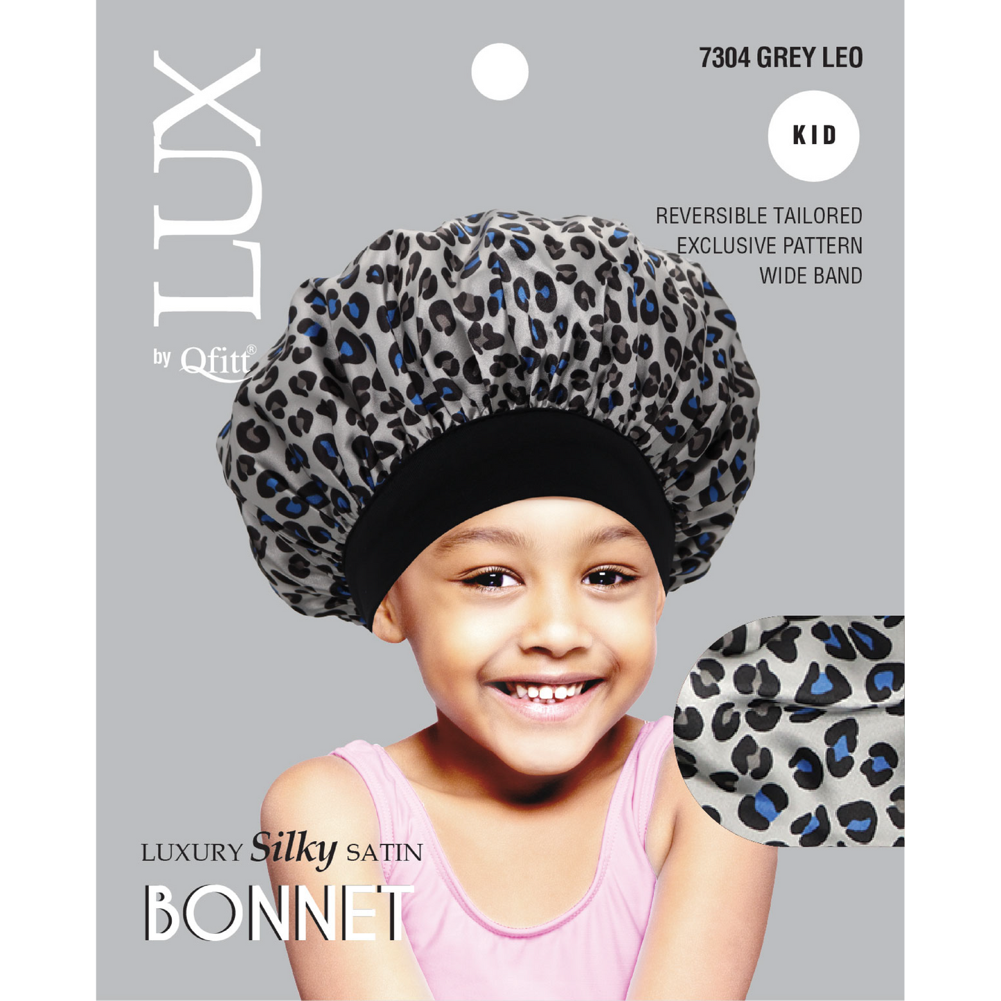KIDS LUXURY SILKY SATIN BONNET - PATTERN