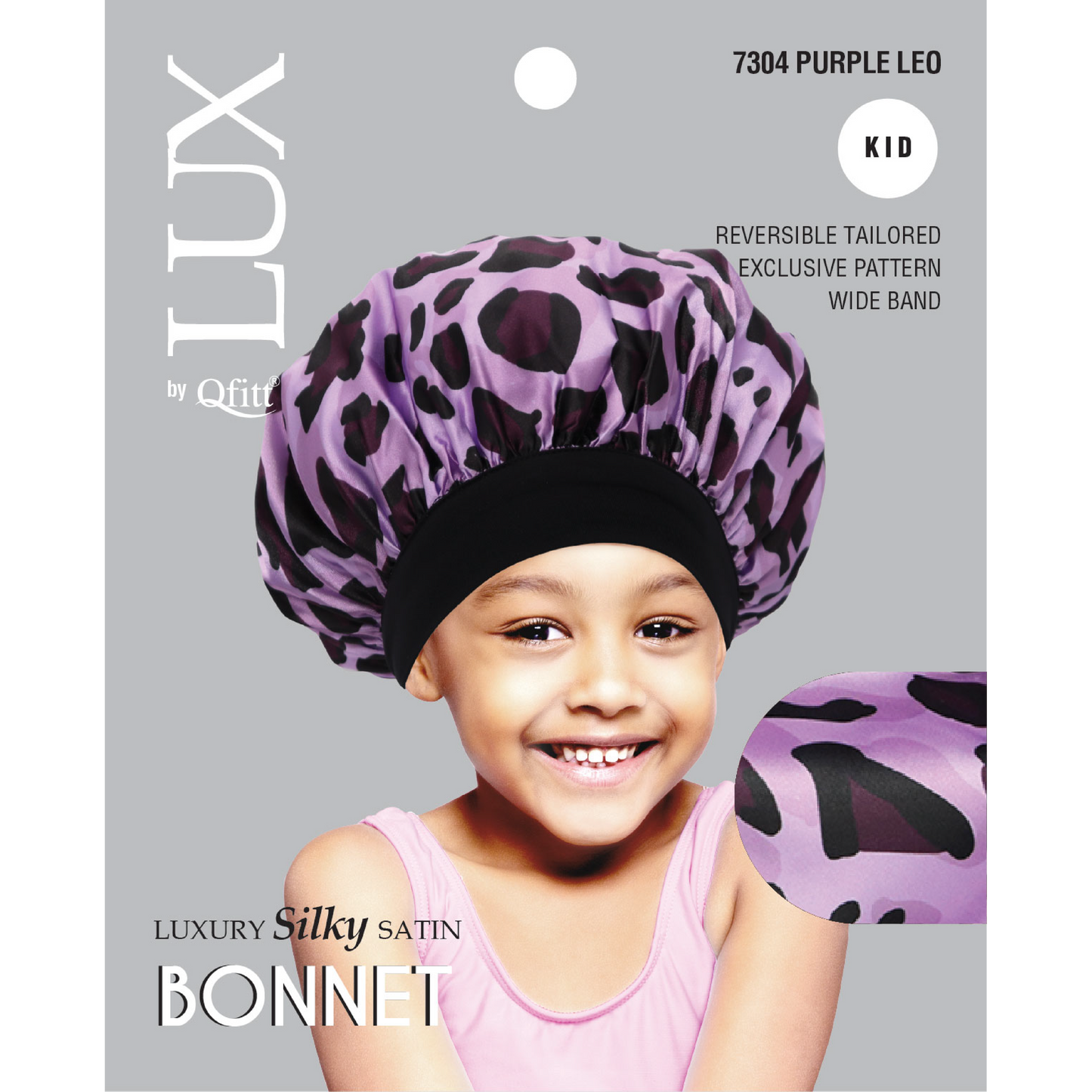KIDS LUXURY SILKY SATIN BONNET - PATTERN
