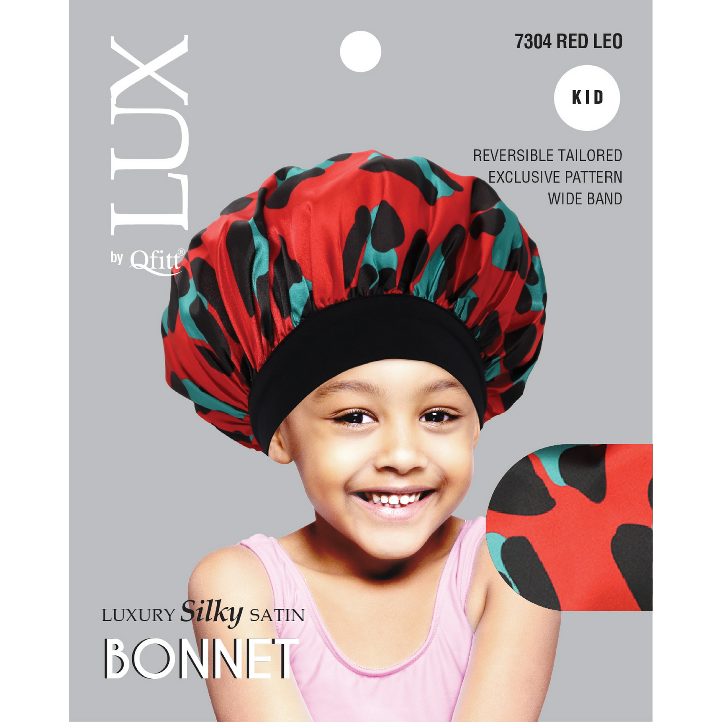 KIDS LUXURY SILKY SATIN BONNET - PATTERN