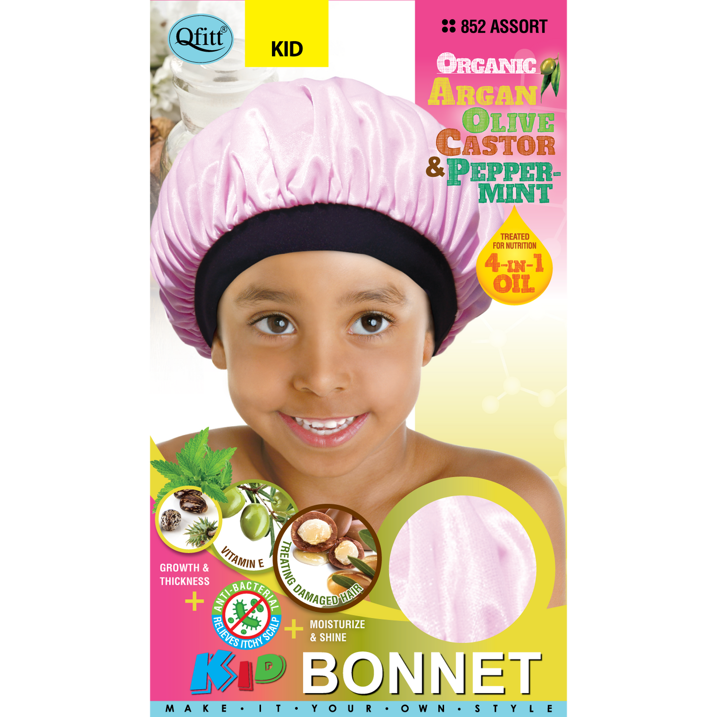 KIDS ORGANIC SATIN BONNET