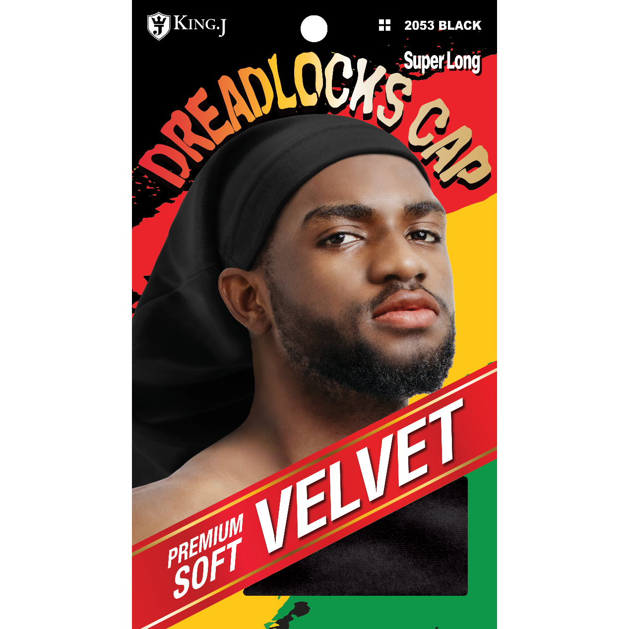 VELVET DREADLOK CAP SUPER LONG [BLACK]