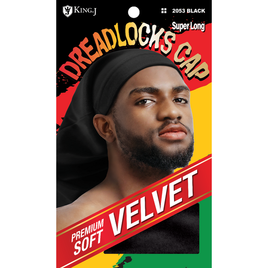 VELVET DREADLOK CAP SUPER LONG [BLACK]