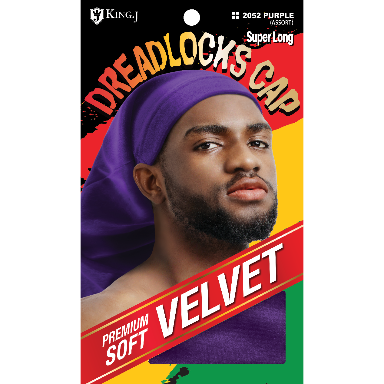 VELVET DREADLOK CAP SUPER LONG [ASSORT-6PC/PK]