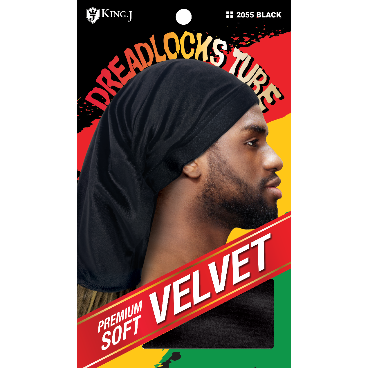 VELVET DREADLOK CAP TUBE [BLACK]