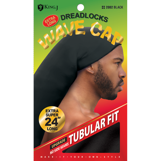 EXTRA LONG DREADLOCKS WAVE CAP [BLACK]