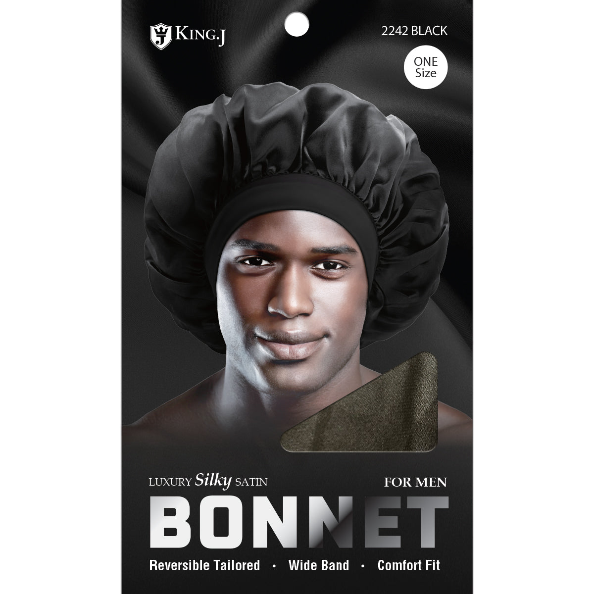 SILKY BONNET FOR MAN [BLACK]