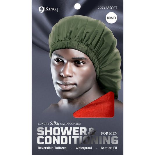 SHOWER & CONDITIONING CAP FOR MAN BRAID [ASSORT-6 PIECES SET]