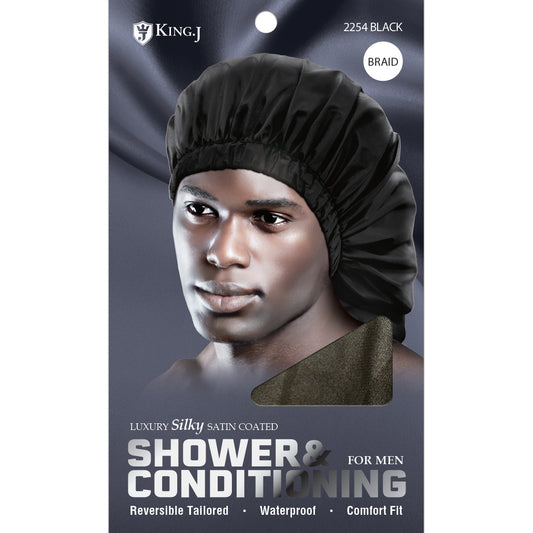 SHOWER & CONDITIONING CAP FOR MAN BRAID [BLACK]