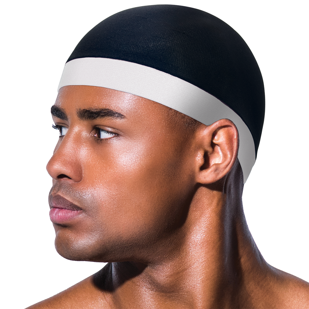 King J Wave Cap 12-piece assorted set in white, red, and blue for 360 wave hair care