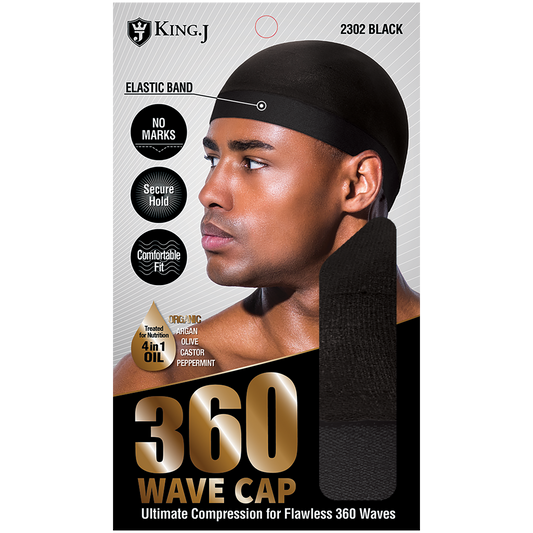KING J WAVE CAP [BLACK]