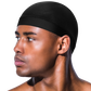 King J black wave cap for men's 360 wave hair care with a stretch band