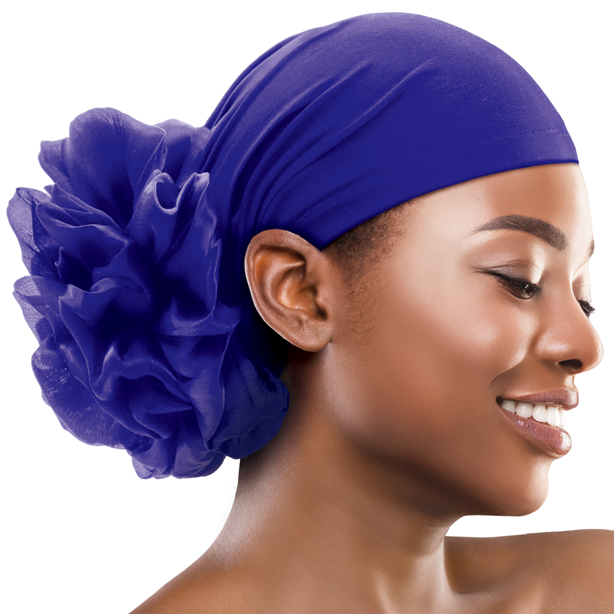 Chiffon Flower Turban - 6 pcs set