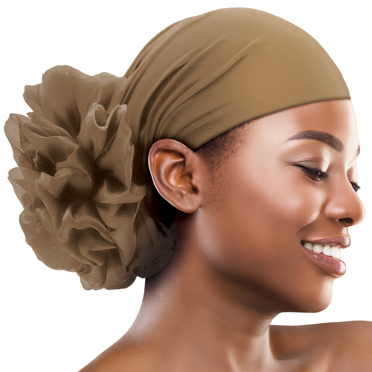 Chiffon Flower Turban - 6 pcs set