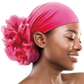 Chiffon Flower Turban - 6 pcs set