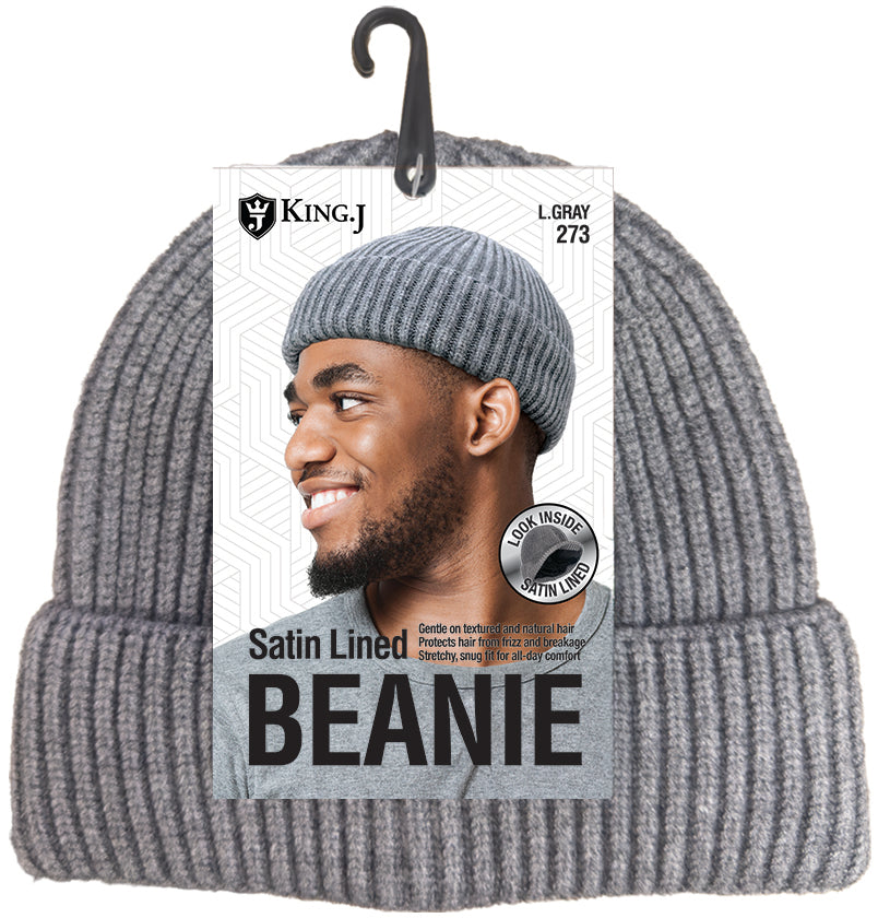 SATIN LINED BEANIE [ASSORT-12PC/PACK]