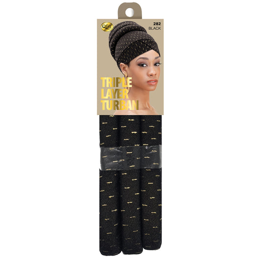 TRIPLE LAYER TURBAN [BLACK]